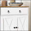 Buffet rustique avec 2 tiroirs, 2 armoires de rangement et 4 portes de style grange pour des solutions de rangement élégantes