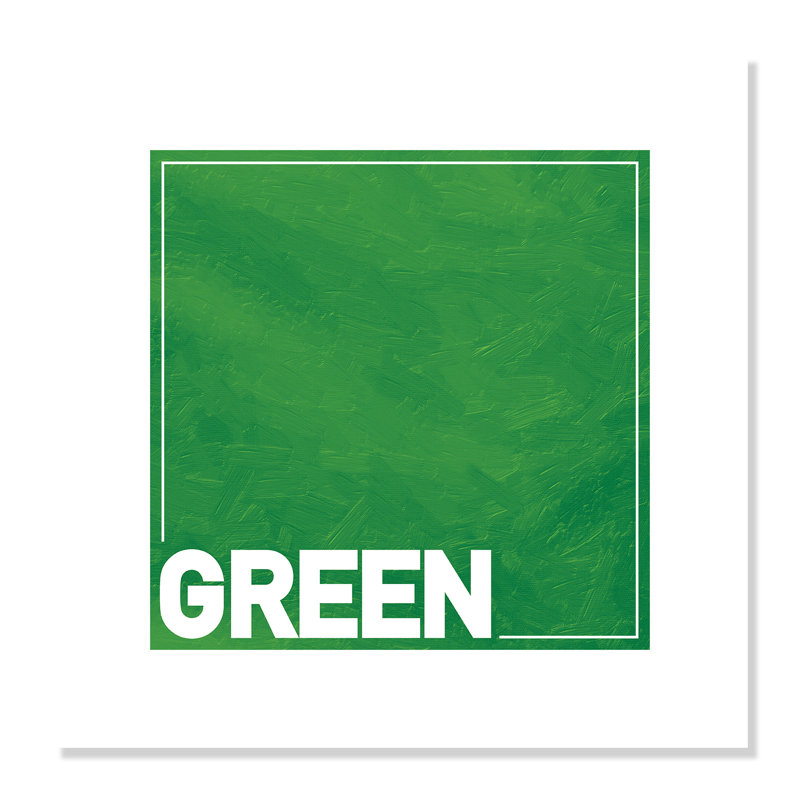 Impression sur papier roulé «vert», H 20 po x l 20 po x P 1 po