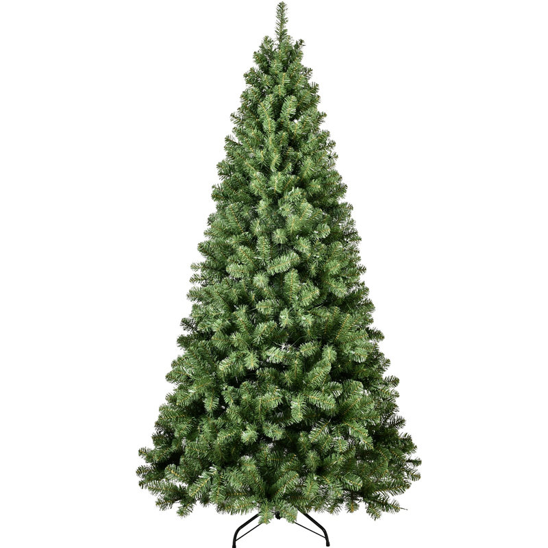 Arbre de Noël 6 pi en PVC pré-éclairé avec 300 lumières UL, 779 pointes, fil mémoire dépliable automatiquement, assemblage facile avec support en métal stable - arbre de Noël artificiel complet