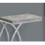 Table d'appoint, en forme de C, bout, côté, collation, stratifié gris, métal chromé, contemporain, moderne-31046042
