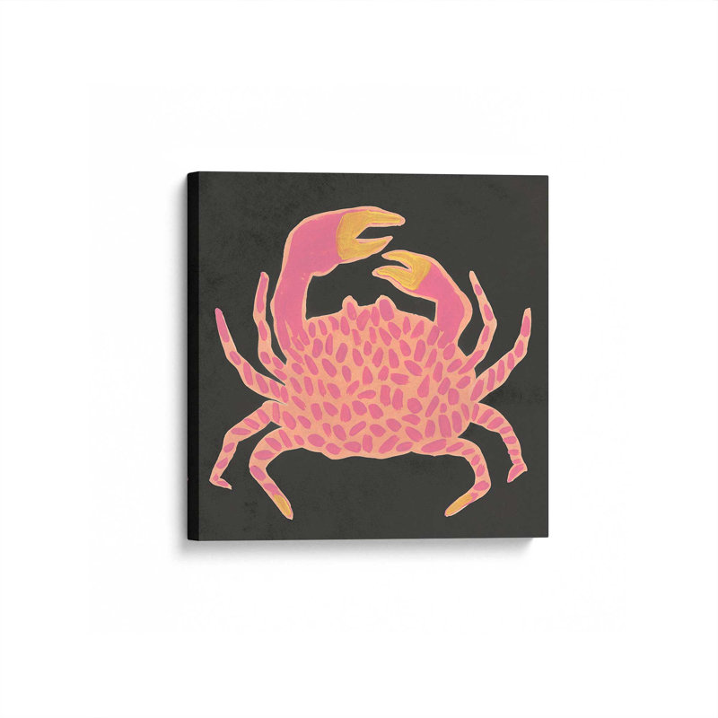«Party Crab I» par June Erica Vess, reproduction d'art sur toile, Toile tendue, Does Not Apply, H 12 po x l 12 po