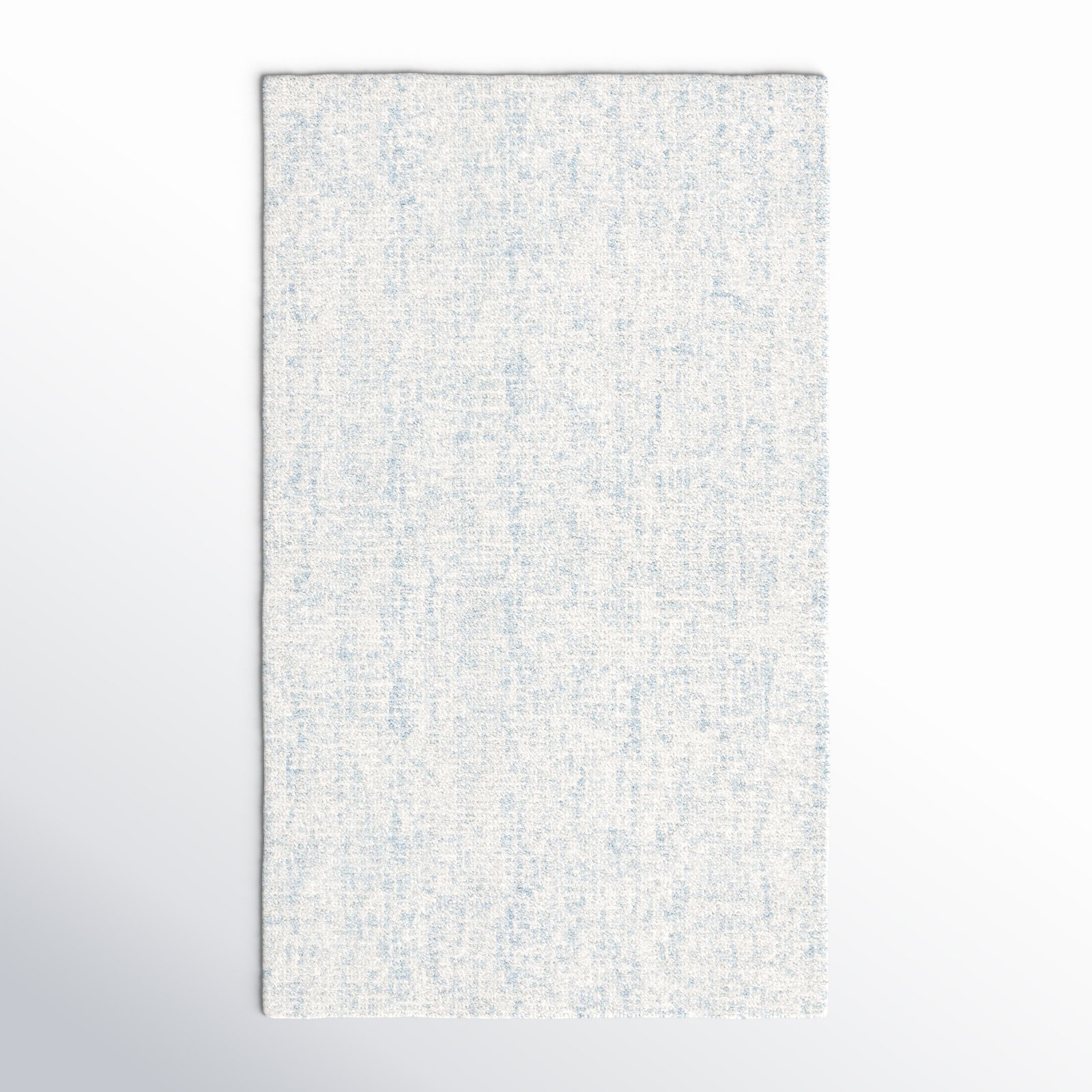 Fredi Light Blue Ivory Hand-Woven Abstract Rug, Rectangle 2' x 3'