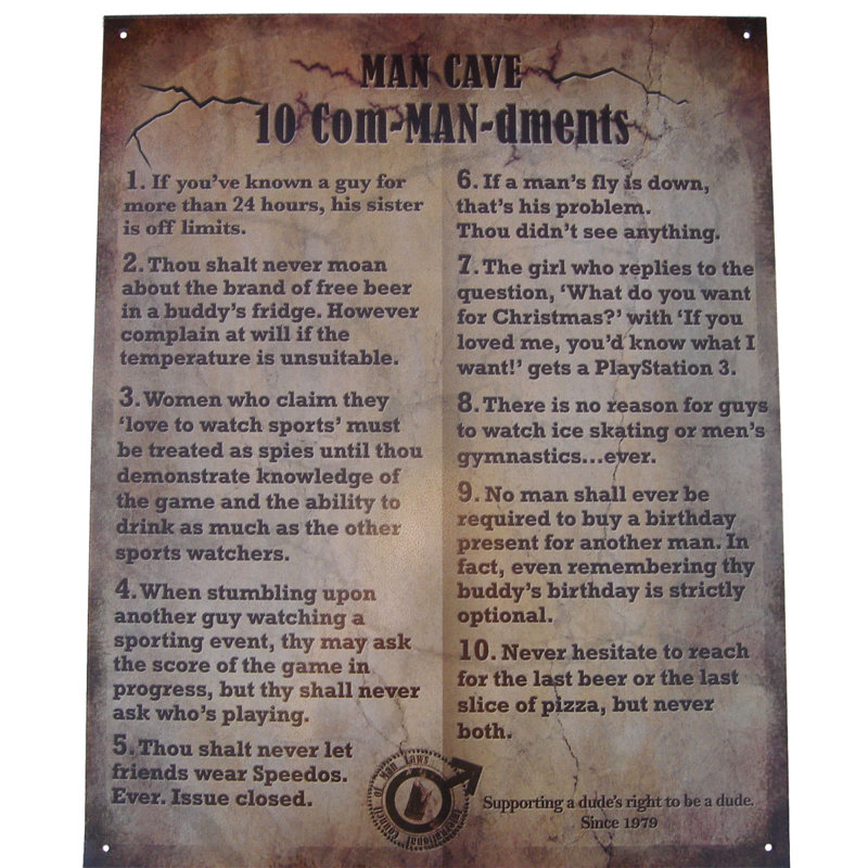 10 Com-Man-Dments Tin Sign