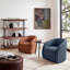 Fauteuil d'appoint pivotant en microfibre Luxury-134065414