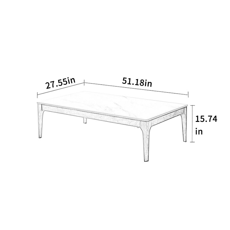 Table basse Minimalist, Brun