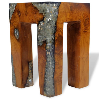 Tabouret en bois de teck massif Boidanon vidaXL