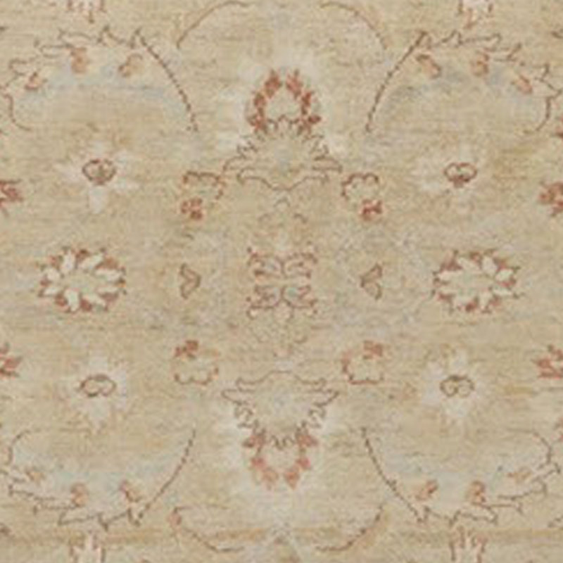Tapis unique en laine noué à la main beige 4 pi x 6 pi Lueseal