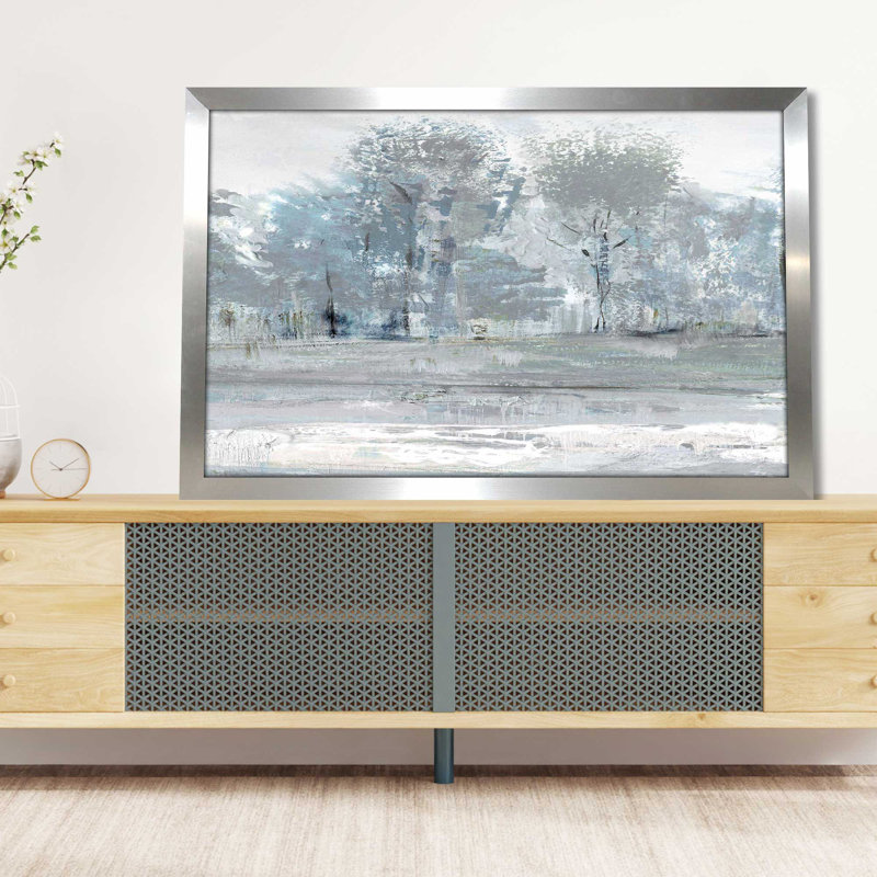 High Meadow II - Peinture, L 49,5 po x H 33,5 po, Encadrement argenté