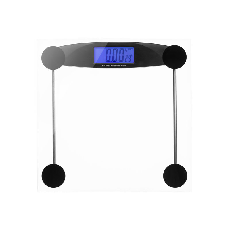 Ultra Thin, Clear Glass Scale With Easy To Read LCD Display - Auto Step On
