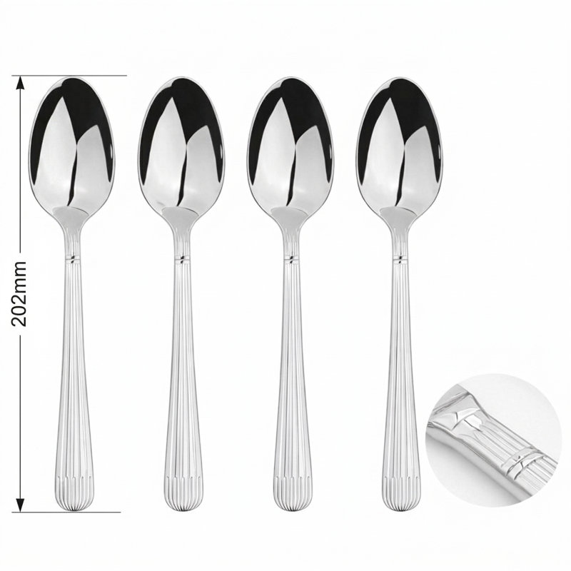 Cutlery Sets Stainless Steel 18/8 Spoon 4pc Set Catering Papyrus