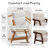 Herrot Modern Upholstered Solid Wood Accent Chair with Ottoman-777874606