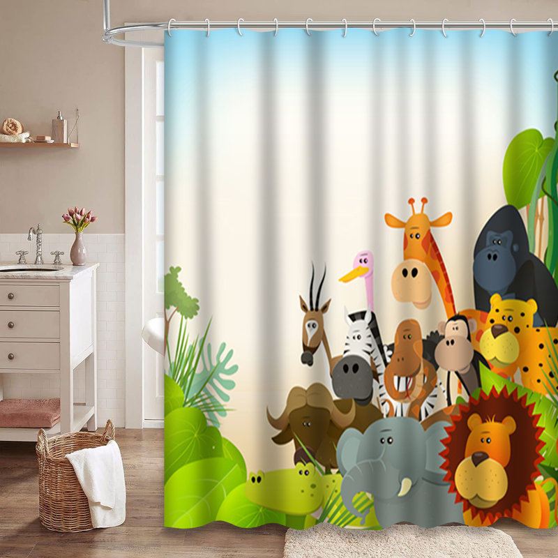 Rideau de douche avec 12 crochets, L 72 po x l 84 po
