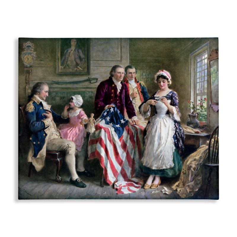 Toile historique de Betsy Ross, design par Arlington Prints, H 16 po x l 20 po