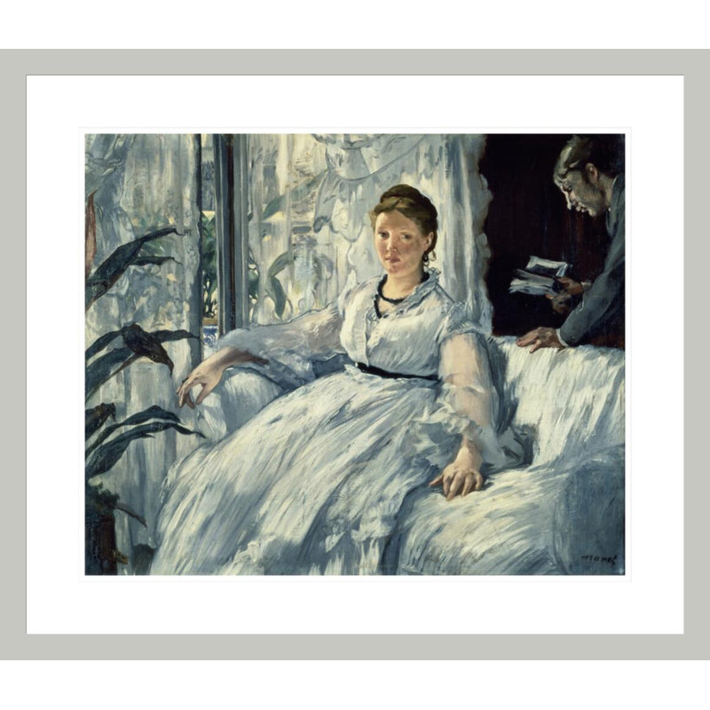 Reading by Framed Giclee Print, 23.5" H x 27.28" W