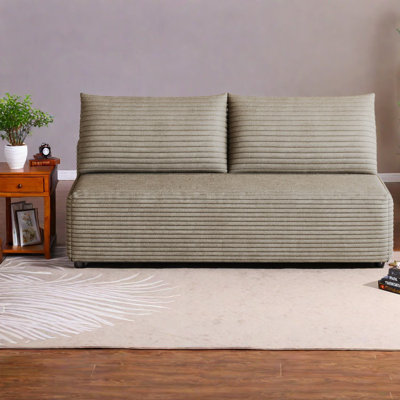Canapé d'angle compact moderne en velours côtelé moelleux de 150 cm (59 po)