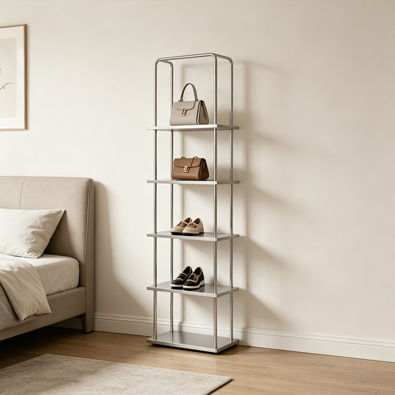 Slim 5-Tier Rectangular Metal Frame Display Table