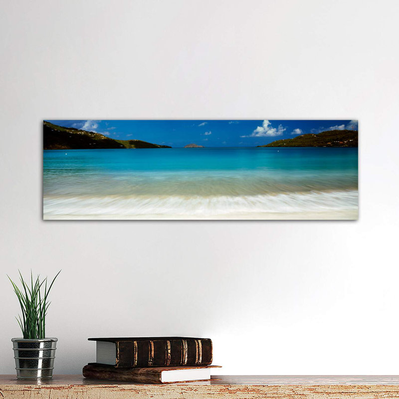 Magens Bay St Thomas, Îles Vierges - reproduction de photo sur toile, H 12 po x l 36 po x 1,5 po, Toile tendue, Pas de tapis