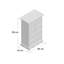 Meridian 6 Drawer 35cm W Solid Wood