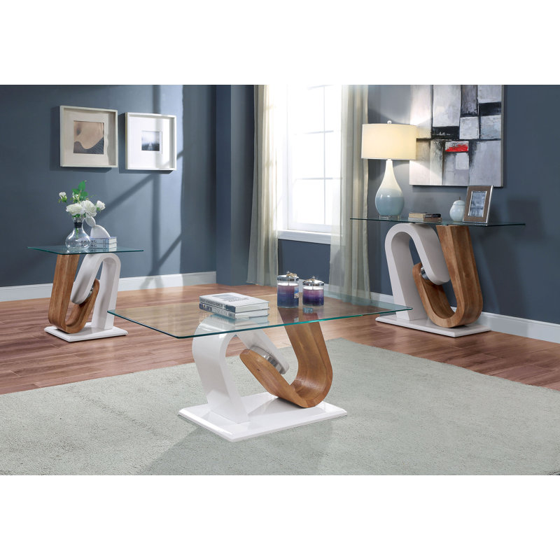 Tolzmann Glass Top Living Room Table Set