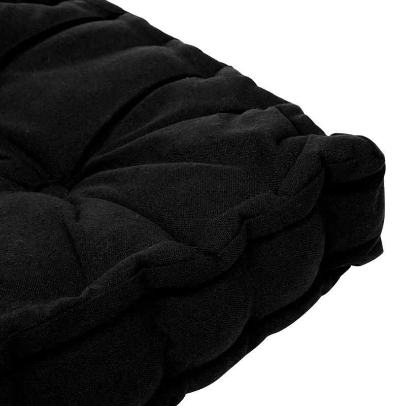 Square Chair Cushion with Handle, Black