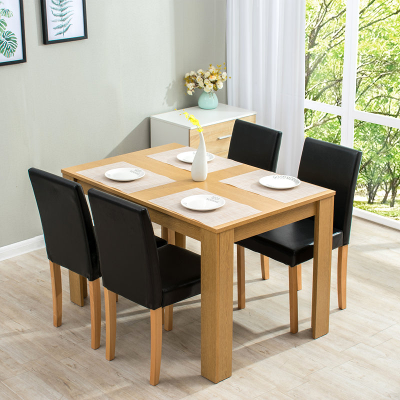 Boville 4 - Person Dining Set, Oak