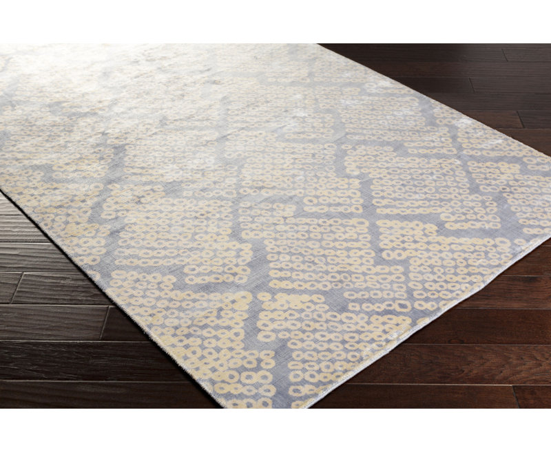 Villa Court Viscose Geometric Indoor Rug, Rectangle 8' x 11'