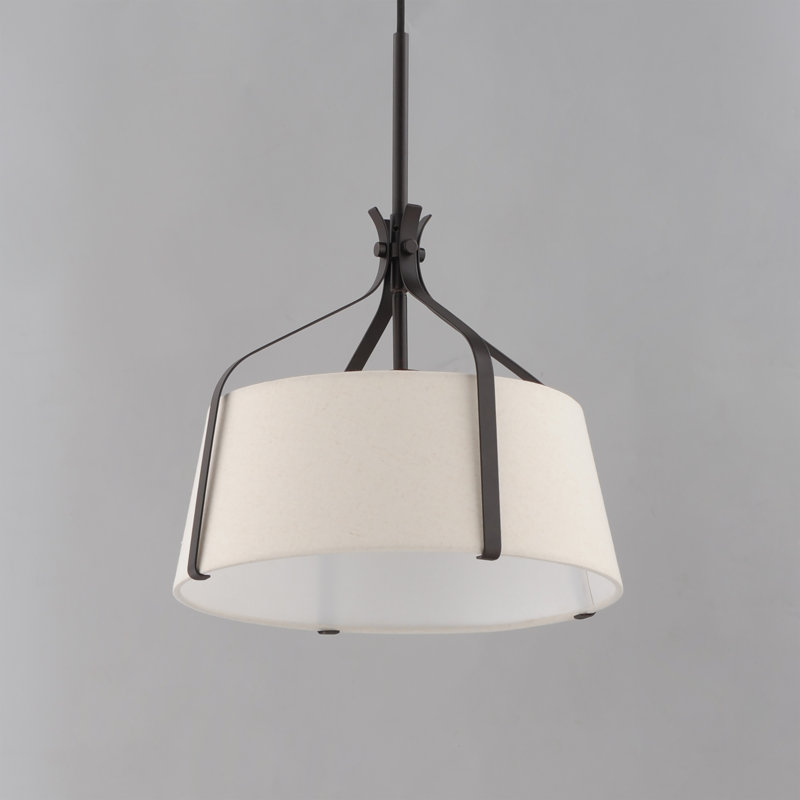 Luminaire suspendu Bandera, 1 lumière, H 20 po x l 14,5 po x P 14,5 po, Bronze foncé