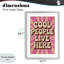 «Groovy Cool People Live Here», reproduction sous verre encadrée, design par Andreas Magnusson-158132572-158132583