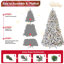 Arbre de Noël articulé à branches articulées avec lumières UL colorées et 21 pommes de pin naturelles-1674912657