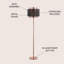Lampadaire traditionnel 61" Gorge