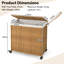 Plastic Rolling Laundry Hamper with Handles