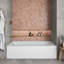 Baignoire en alcôve en acrylique blanc brillant avec drain extérieur 66 po x 32 po Streamline-101699370