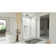 Visions 60" W x 34" D x 78" H Semi Frameless Rectangle Shower Kit with Fixed Panel and Base