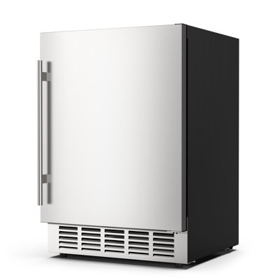 24 Inch Indoor/Outdoor Beverage Refrigerator, 190 Can Capacity Cooler with IPX4 Weather Resistance