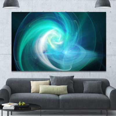 « blue fractal abstract illustration », impression sur toile