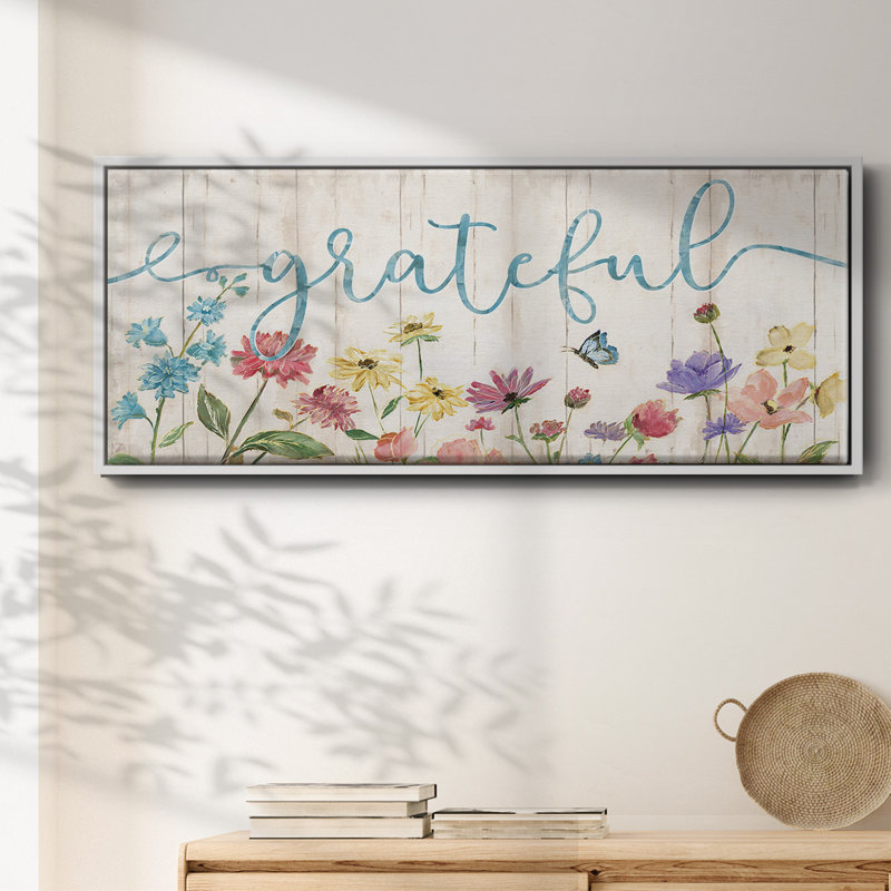 Grateful Wildflowers - Toile encadrée, H 20 po x l 50 po