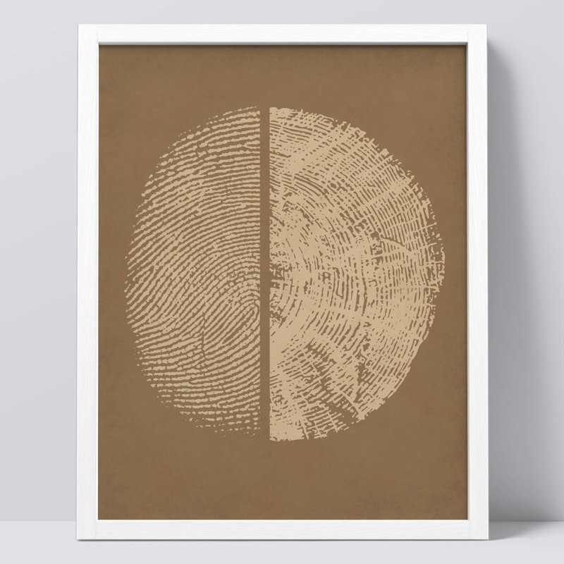 «Wood Grain Geometric Texture» sur papier, H 16 po x l 12 po, Blanc