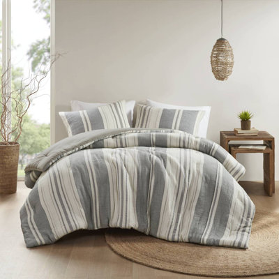 Ensemble d'édredon en jacquard de coton 3 pièces avec 2 taies décoratives standard pour lit double / grand