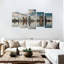 Detroit Skyline Reflection - Ensemble de 5 toiles tendues-1917392069