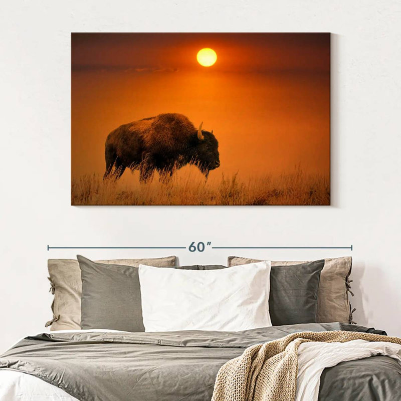 Brampt Bison Sunrise, 34" H x 51" W