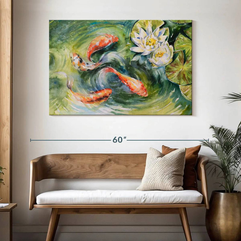 Brampt Pond Of Koi, 32" H x 48" W