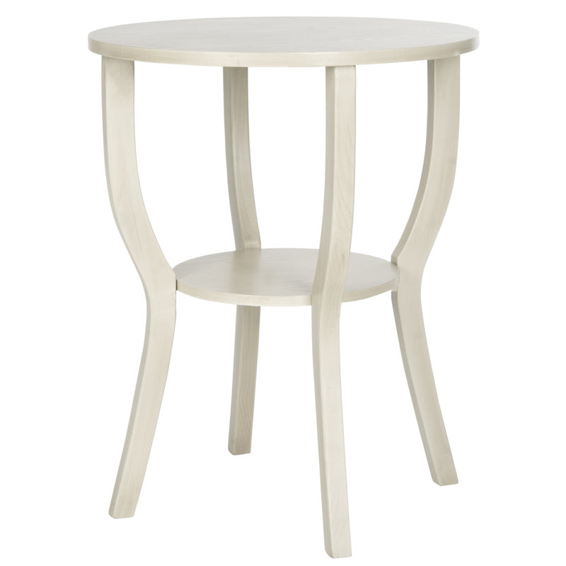 Applonia Solid Wood End Table, Antique White 