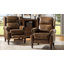 Fauteuil inclinable manuel en cuir véritable Topi-812302093