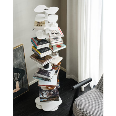Spiral shape rotating bookcase