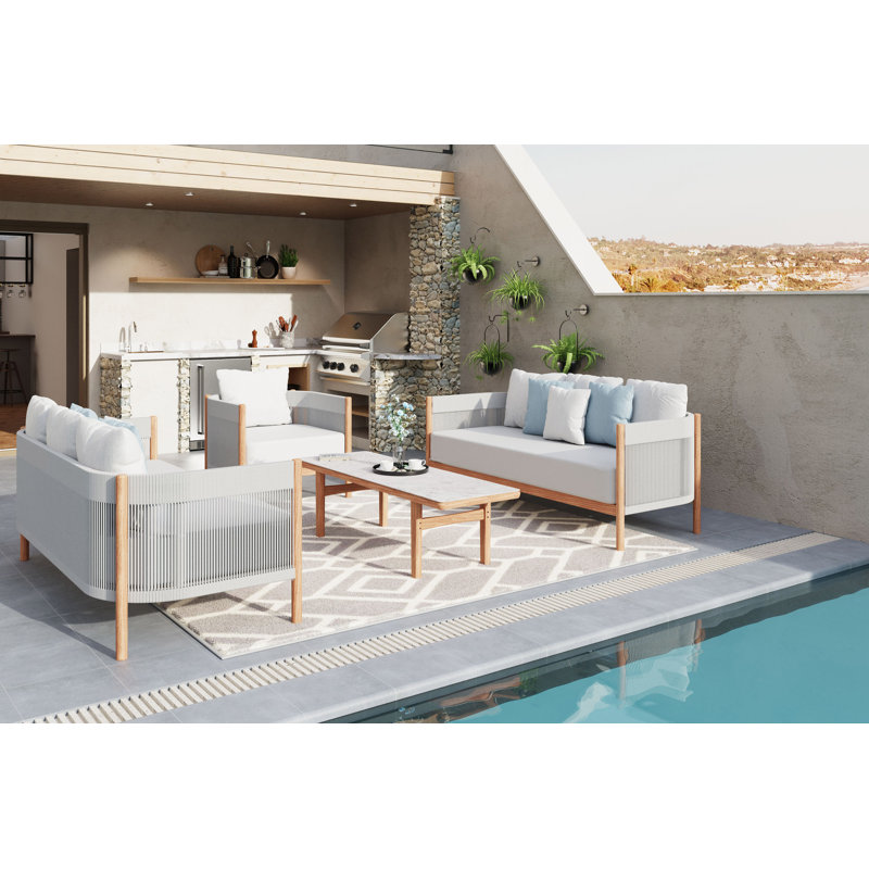 Monterey Outdoor Coffee Table, White