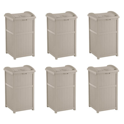 Resin Manual Lift Kitchen Trash Can - 33 Gallons