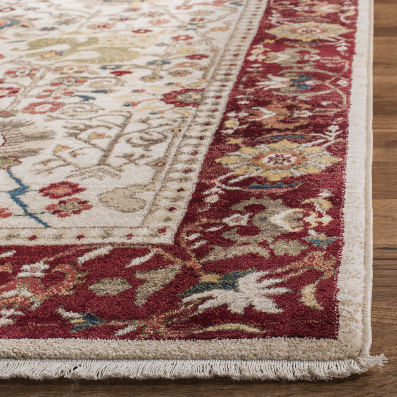 Tapis performance oriental Kurtz, Tapis de couloir 2 pi 6 po x 6 pi, Ivory/Red