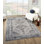 Hulsey Nomad - tapis tribal bleu vieilli avec un design bohème rétro