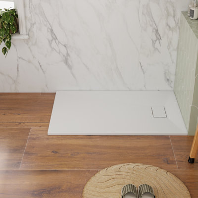 48/60"W x 32/36"D Multiple Sizes Rectangle Low-profile Shower Base, Non-Slip, Reversible Drain