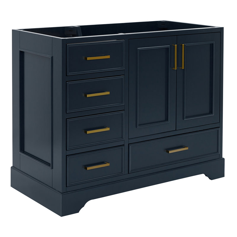 Base de meuble-lavabo simple 42,75 po Peightyn, Bleu minuit